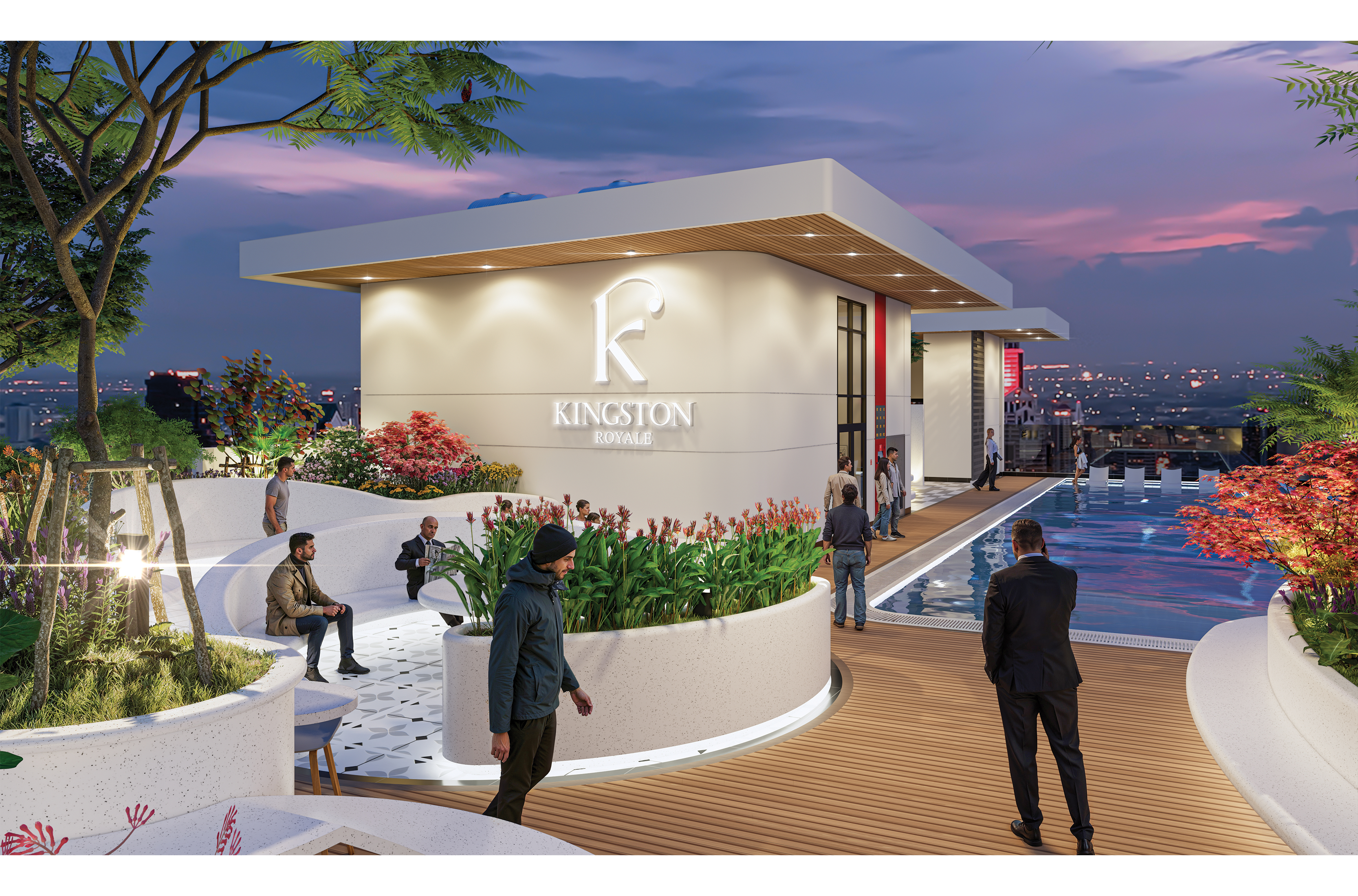 Rooftop terrace at Kingston Royale